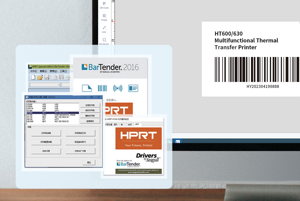 Máy in nhãn công nghiệp HPRT hoạt động với phần mềm thiết kế nhãn Bartender.png
